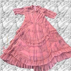 Mac Duggal Pink Ruffled Dress